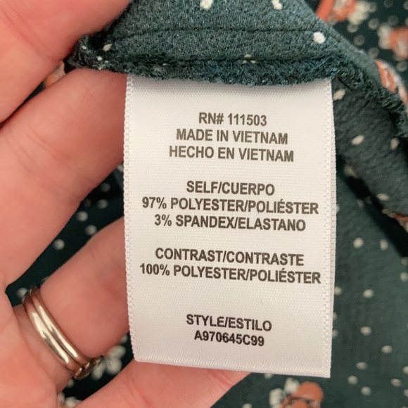 As U Wish Green Floral Mini Dress, Size M - Picture 10 of 11